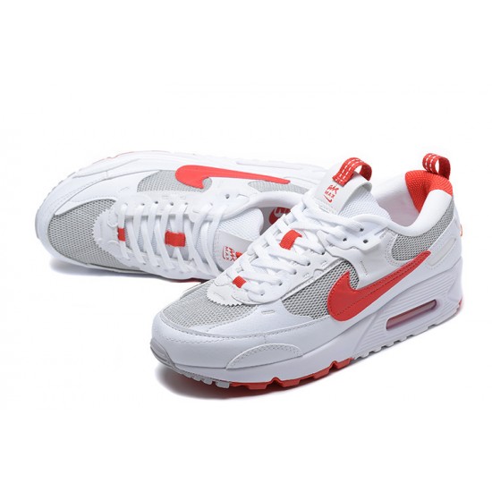 Nike Air Max 90 Futura Uomo Scarpe Bianco Rosso FD9865-100