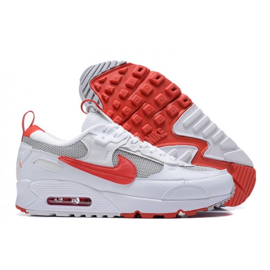 Nike Air Max 90 Futura Uomo Scarpe Bianco Rosso FD9865-100