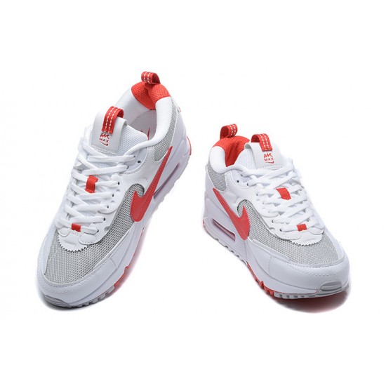 Nike Air Max 90 Futura Uomo Scarpe Bianco Rosso FD9865-100