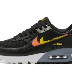 Nike Air Max 90 Uomo Scarpe Nero Giallo and Arancione