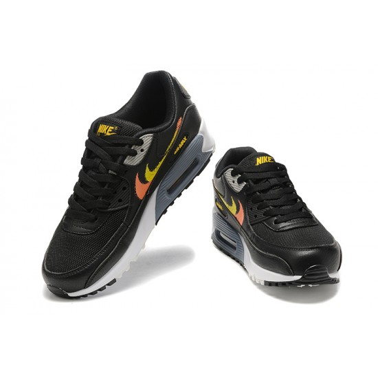 Nike Air Max 90 Uomo Scarpe Nero Giallo and Arancione