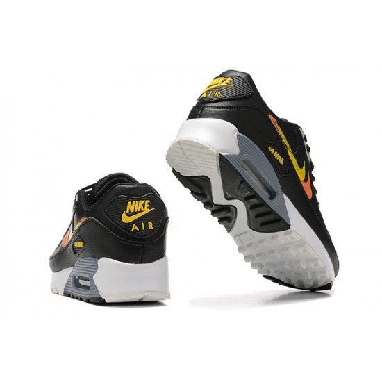 Nike Air Max 90 Uomo Scarpe Nero Giallo and Arancione