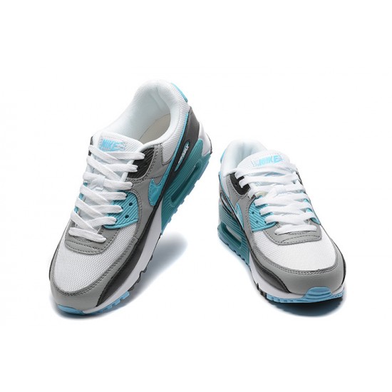 Nike Air Max 90 Uomo Scarpe Bianco Grigio and Blu