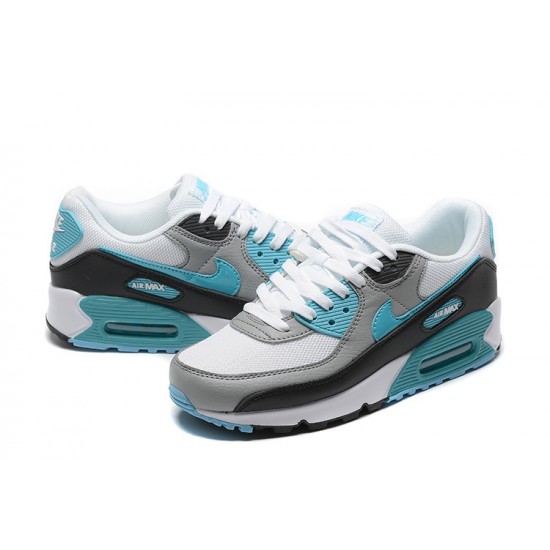 Nike Air Max 90 Uomo Scarpe Bianco Grigio and Blu