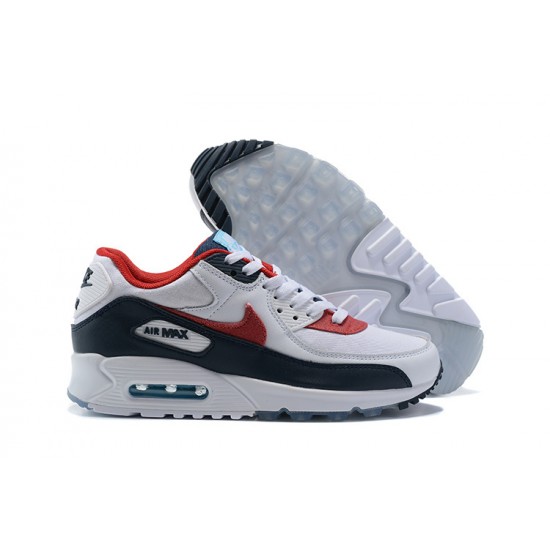 Nike Air Max 90 Uomo Scarpe Bianco Rosso DJ5170-100