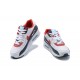 Nike Air Max 90 Uomo Scarpe Bianco Rosso DJ5170-100