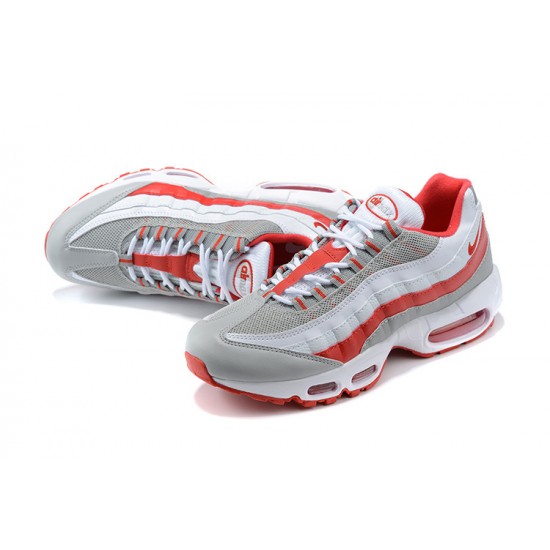 Nike Air Max 95 TT Uomo Scarpe Bianco Rosso and Grigio