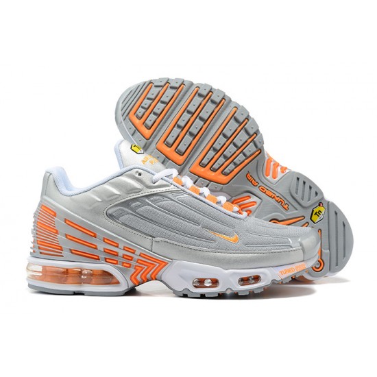 Nike Air Max Plus 3 Uomo Scarpe Grigio Arancione and Argento