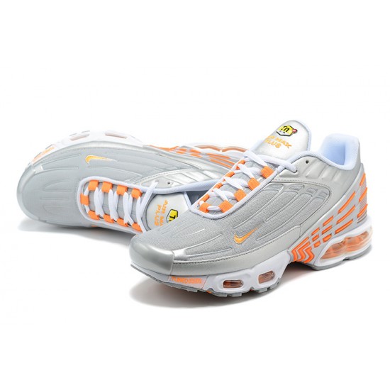 Nike Air Max Plus 3 Uomo Scarpe Grigio Arancione and Argento