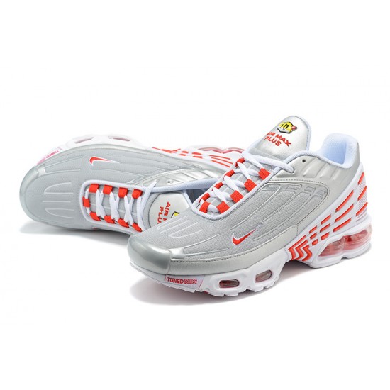 Nike Air Max Plus 3 Uomo Scarpe Grigio Argento and Rosso  CK5178-072