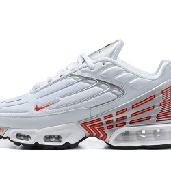 Nike Air Max Plus 3 Uomo Scarpe Bianco Rosso and Argento