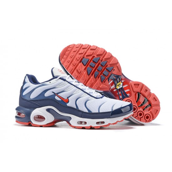 Nike Air Max Plus Tn Uomo Scarpe QS Bianco Blu and Rosso