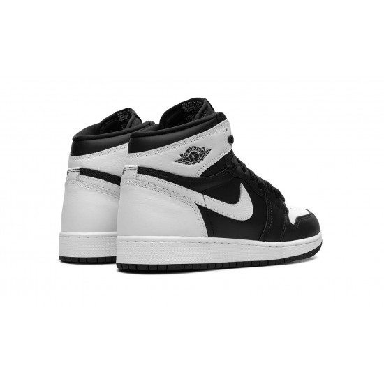 Nike Air Jordan 1 High Scuola elementare BLACKWHITEWHITE FD1437-010 Scarpe